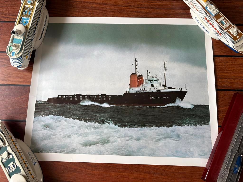 Poster Smit-Lloyd 61 Schip sleepboot, Verzamelen, Ophalen of Verzenden, Gebruikt