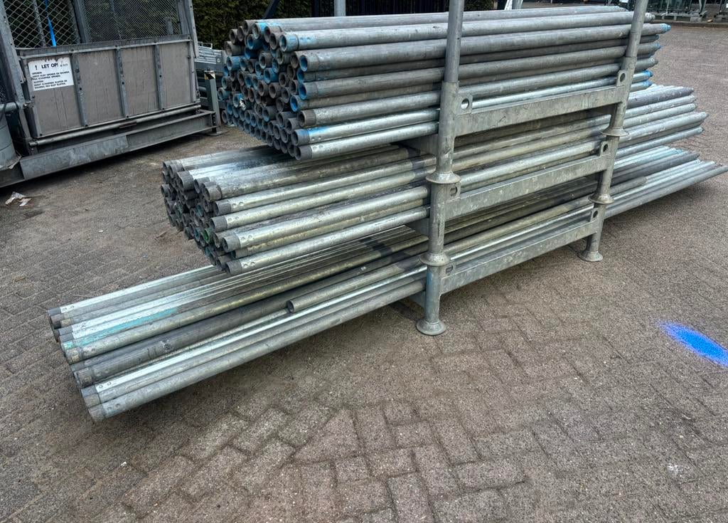 Nette Tubelock / Tube Lock buizen in 2 - 3 - 4 meter Steiger, Ophalen, Zo goed als nieuw, Gevelsteiger, 2 tot 5 meter