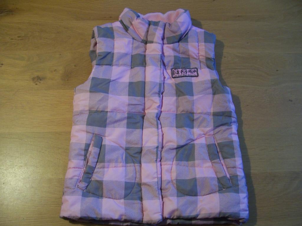 Hele leuke bodywarmer merk Dopodopo maat 122 roze / grijs, Kinderen en Baby's, Kinderkleding | Maat 122, Gebruikt, Meisje, Ophalen of Verzenden