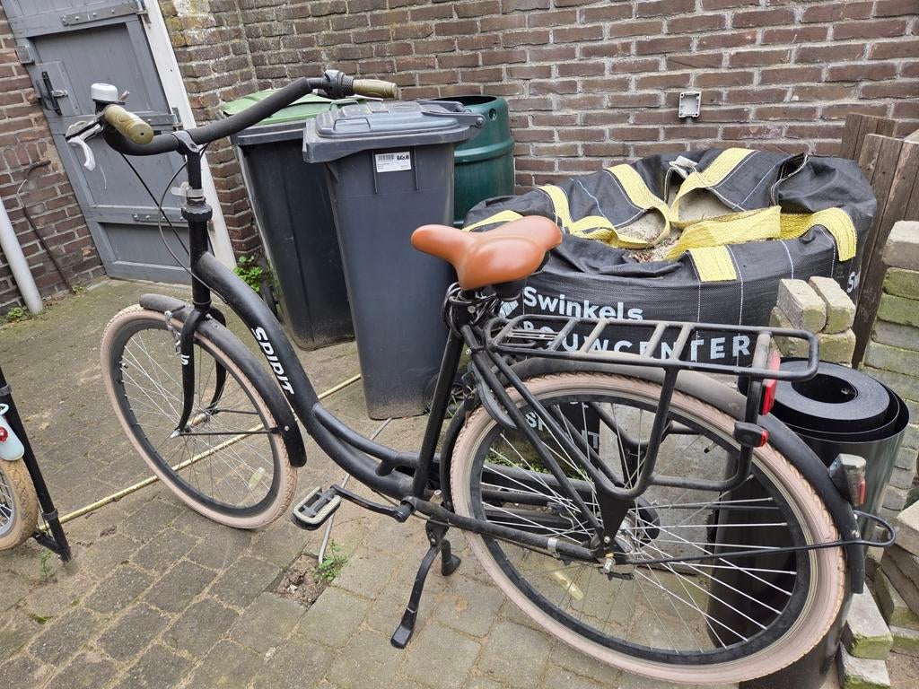 Spirit fiets zwart, Versnellingen, Zo goed als nieuw, 1 zitje, Ophalen
