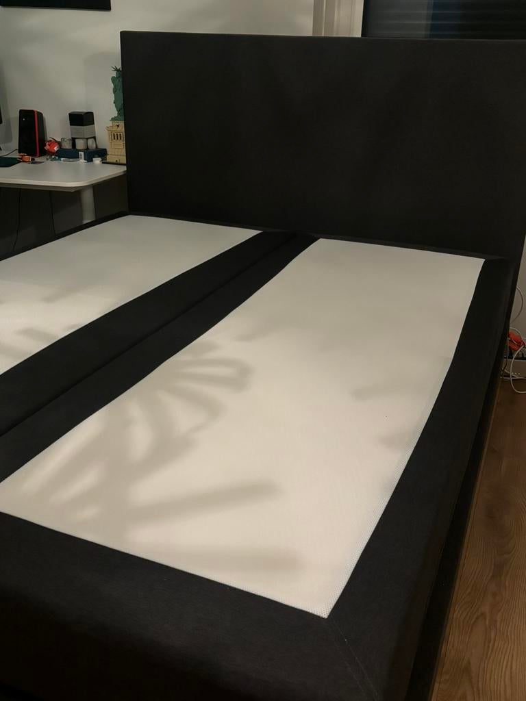 Boxspring Grijs Swiss Sense, Ophalen, Tweepersoons, Zo goed als nieuw, 200 cm