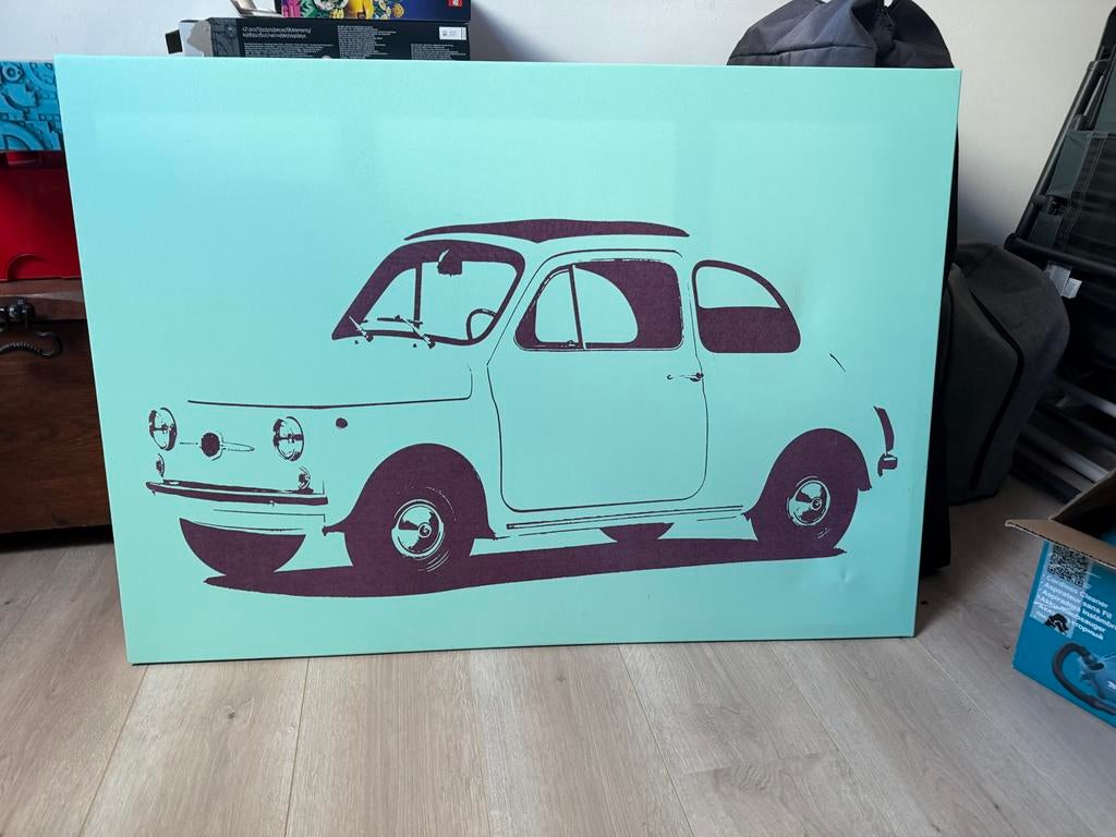 Ikea canvas Fiat 500, Huis en Inrichting, Woonaccessoires | Schilderijen, Tekeningen en Foto's, Ophalen, Gebruikt, 50 tot 75 cm