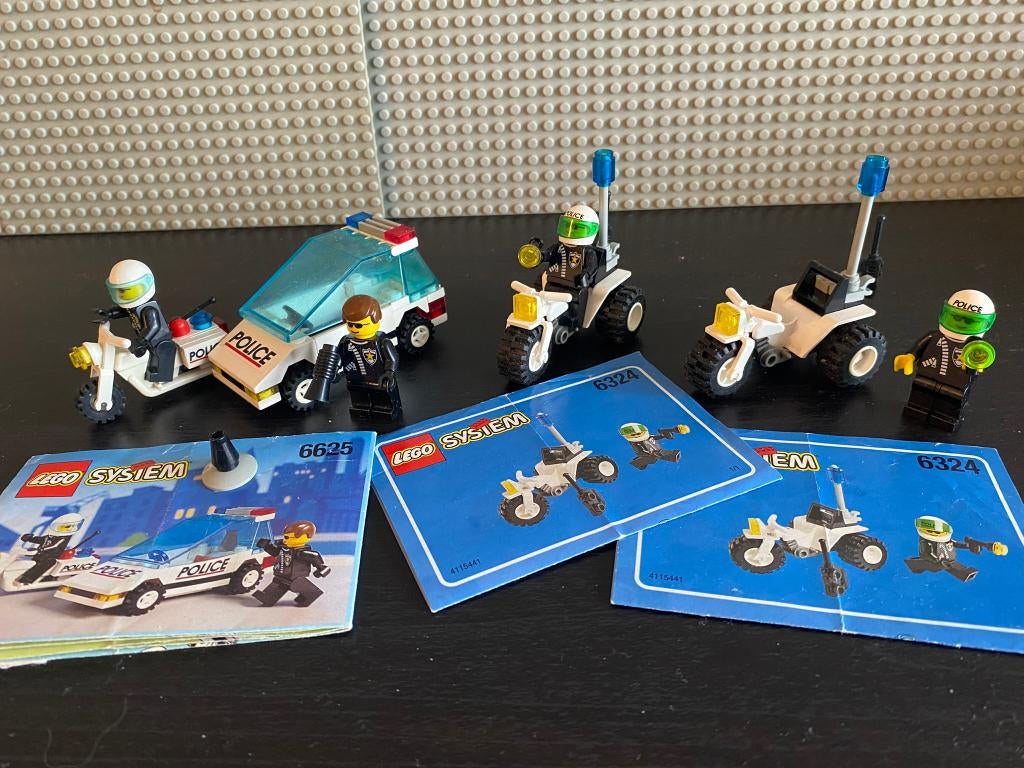 Lego System 3 sets 6625 en 6324 (2x) met bouwinstructies, Ophalen of Verzenden, Gebruikt, Complete set, Lego