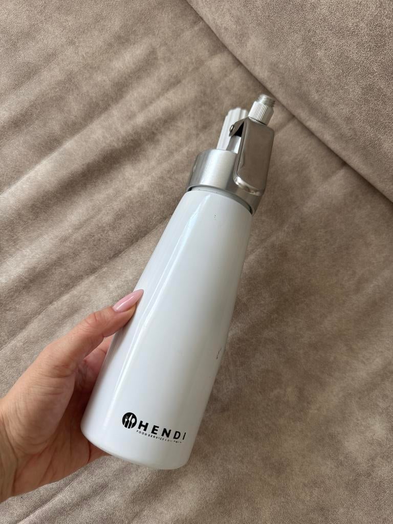 Hendi slagroomspuit wit, Hendi, Ophalen of Verzenden, Metaal, Wit