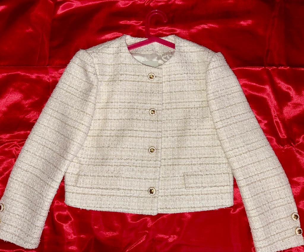 NEW Sandro tweed jasje dames, Maat 38/40 (M), Wit, Sandro, Nieuw