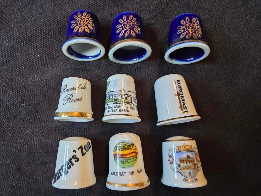 Vingerhoedjes van porselein, -, -, Ophalen of Verzenden, Zo goed als nieuw