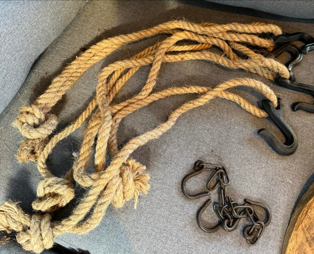 Decoratief touw met haken - Brocante stijl, Ophalen of Verzenden