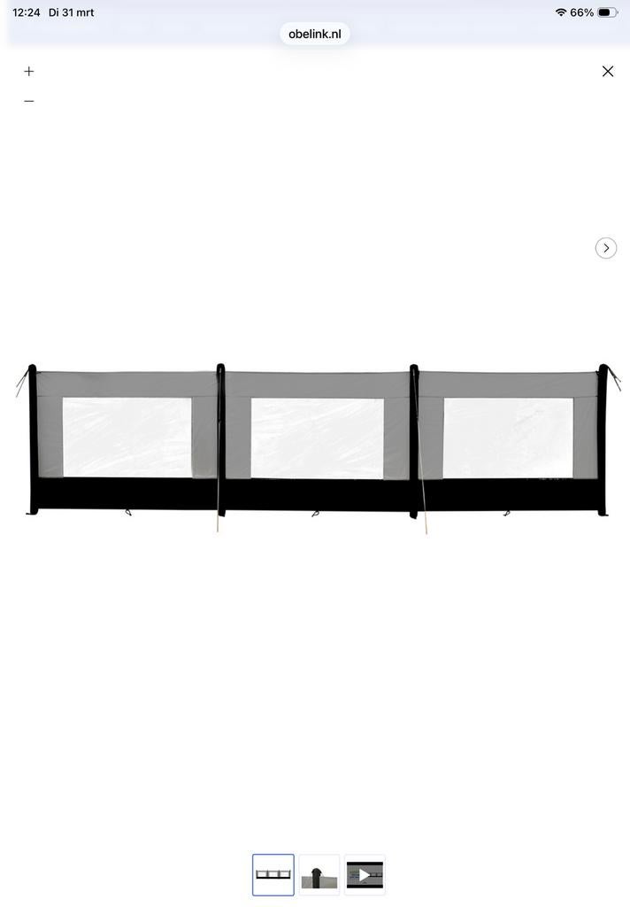 Windscherm obelink 600 easy air, Caravans en Kamperen, Windschermen, Ophalen of Verzenden, Zo goed als nieuw