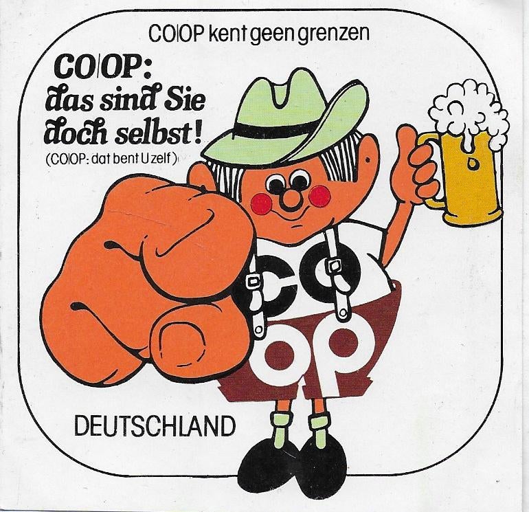 St33 sticker Coöp kent geen grenzen : Deutschland, Ophalen of Verzenden, Zo goed als nieuw