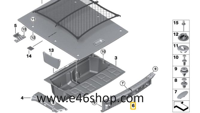 KOFFERBAK BESCHERMLIJST BMW F36 OE 51477337183, Auto-onderdelen, Interieur en Bekleding, BMW, Nieuw, Ophalen of Verzenden