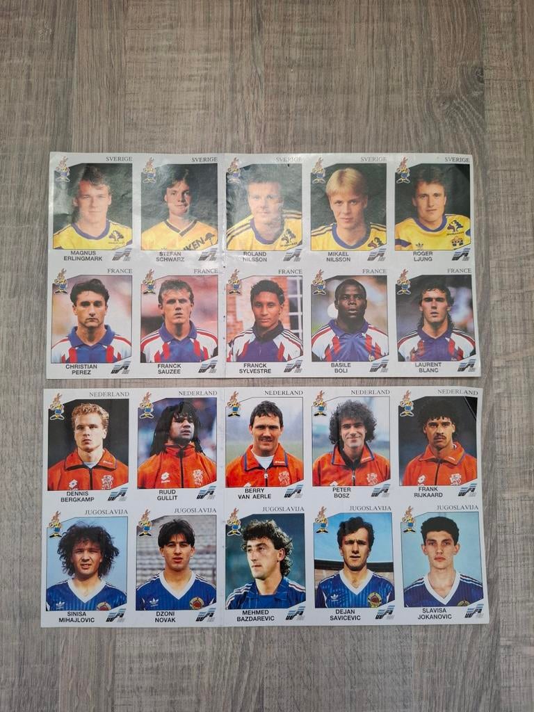 Panini EK 1992 plaatjes - o.a. Bergkamp, Gullit en Rijkaard, Ophalen of Verzenden, Zo goed als nieuw, Overige sporten, Poster, Plaatje of Sticker