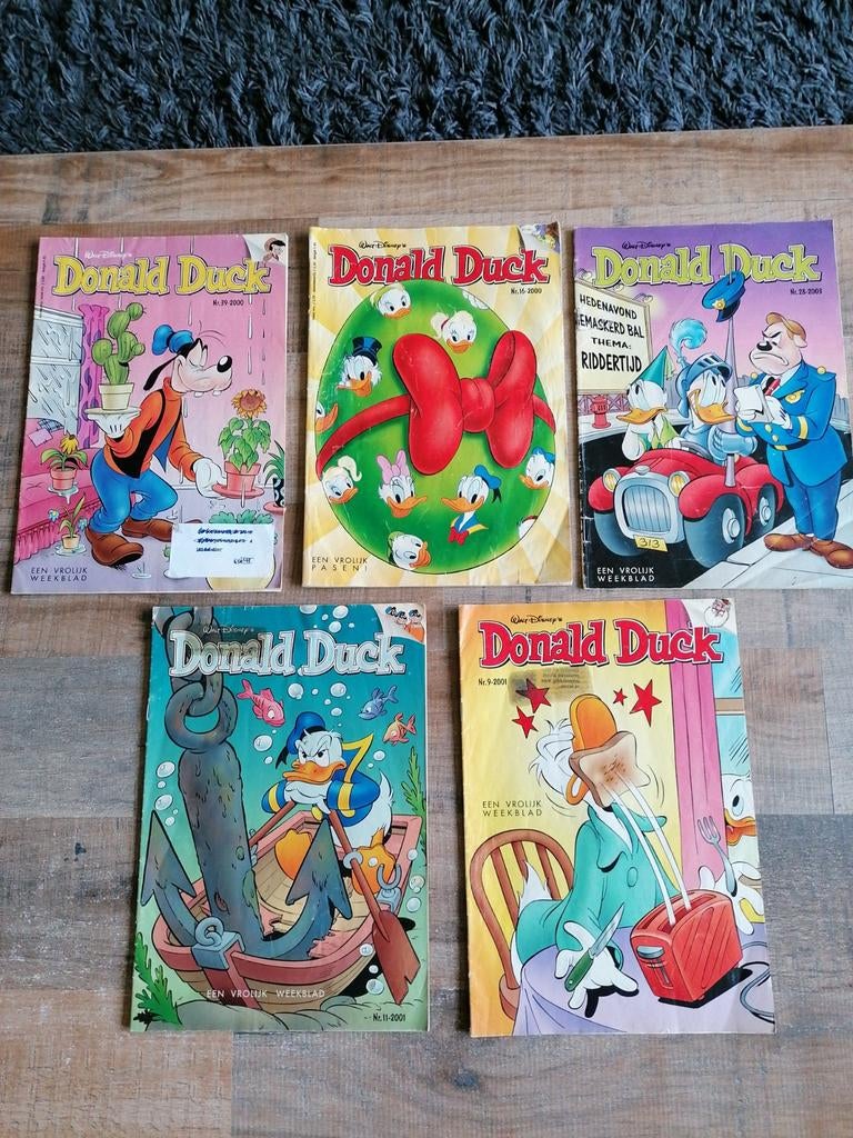 5 Donald Duck stripboeken uit 2000, 2001 en 2003, Ophalen
