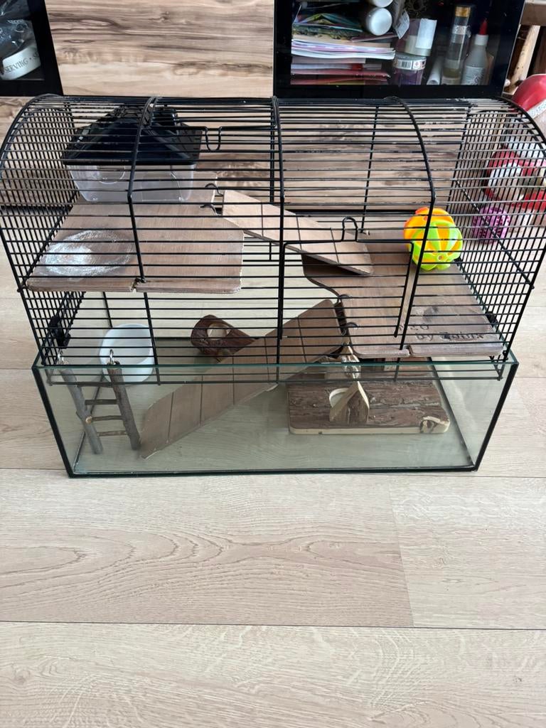 Mooie hamsterkooi, Kooi, Minder dan 75 cm, Zo goed als nieuw, Ophalen