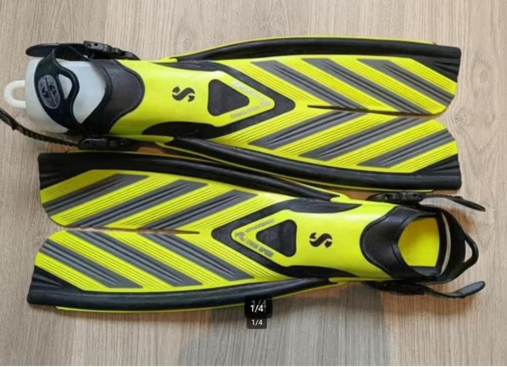 Scubapro twin speed buitenvinnen maat S/M, Watersport en Boten, Zwem- of Duikvliezen, Gebruikt, Ophalen of Verzenden
