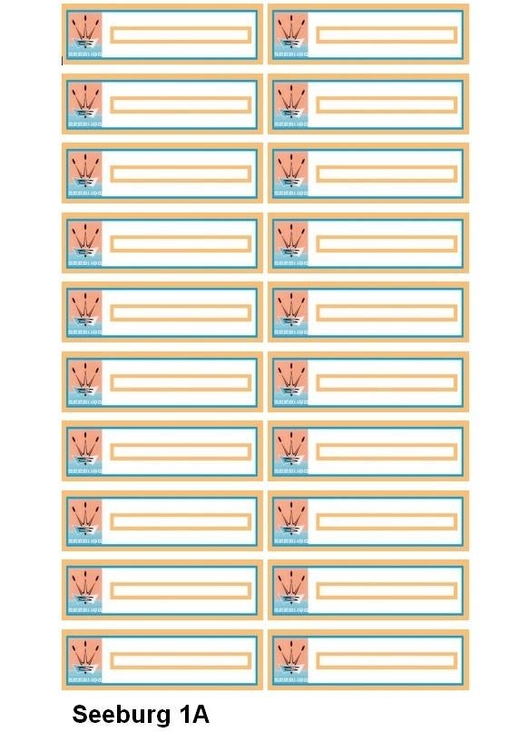 SEEBURG JUKEBOXEN, logo titelkaartjes voor 45 RPM boxen, Verzamelen, Automaten | Jukeboxen, Ophalen of Verzenden, Nieuw, 1950 tot 1960