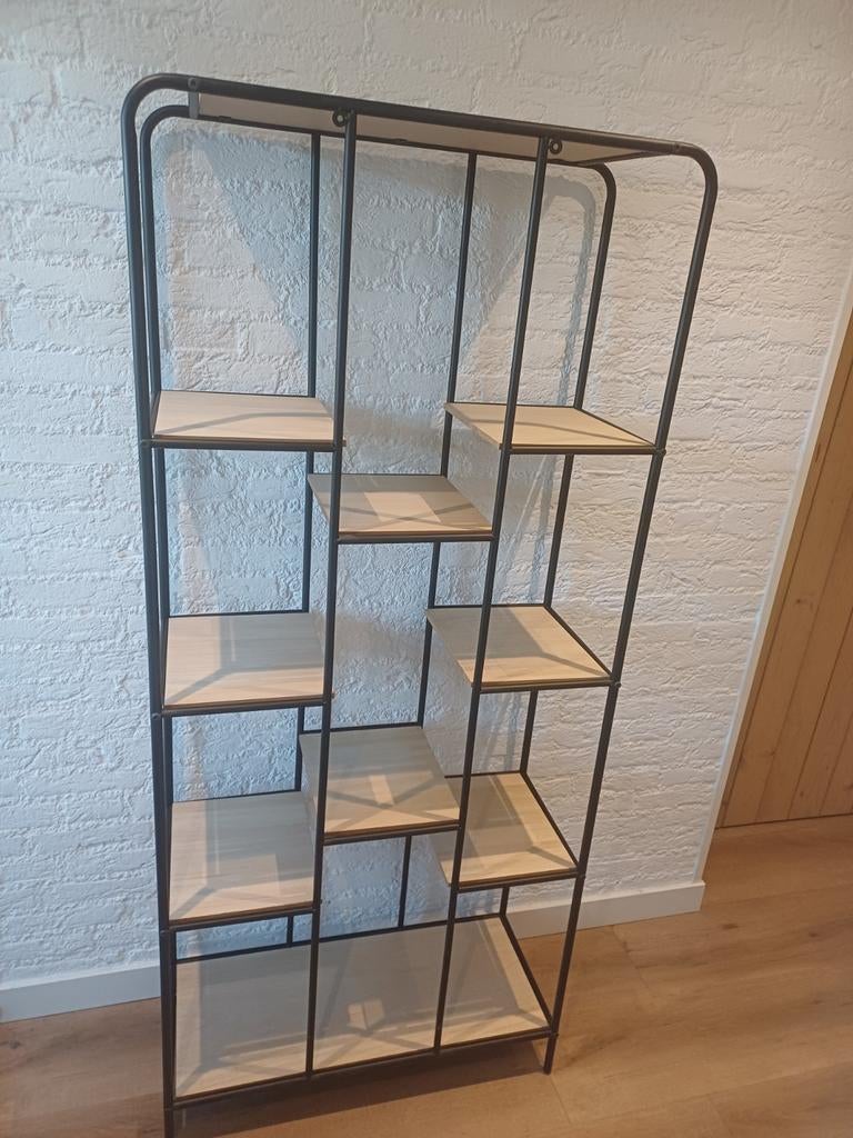 Stoere open wandkast / stellingkast (75x32x170cm), Ophalen, Met plank(en), 50 tot 100 cm, Zo goed als nieuw