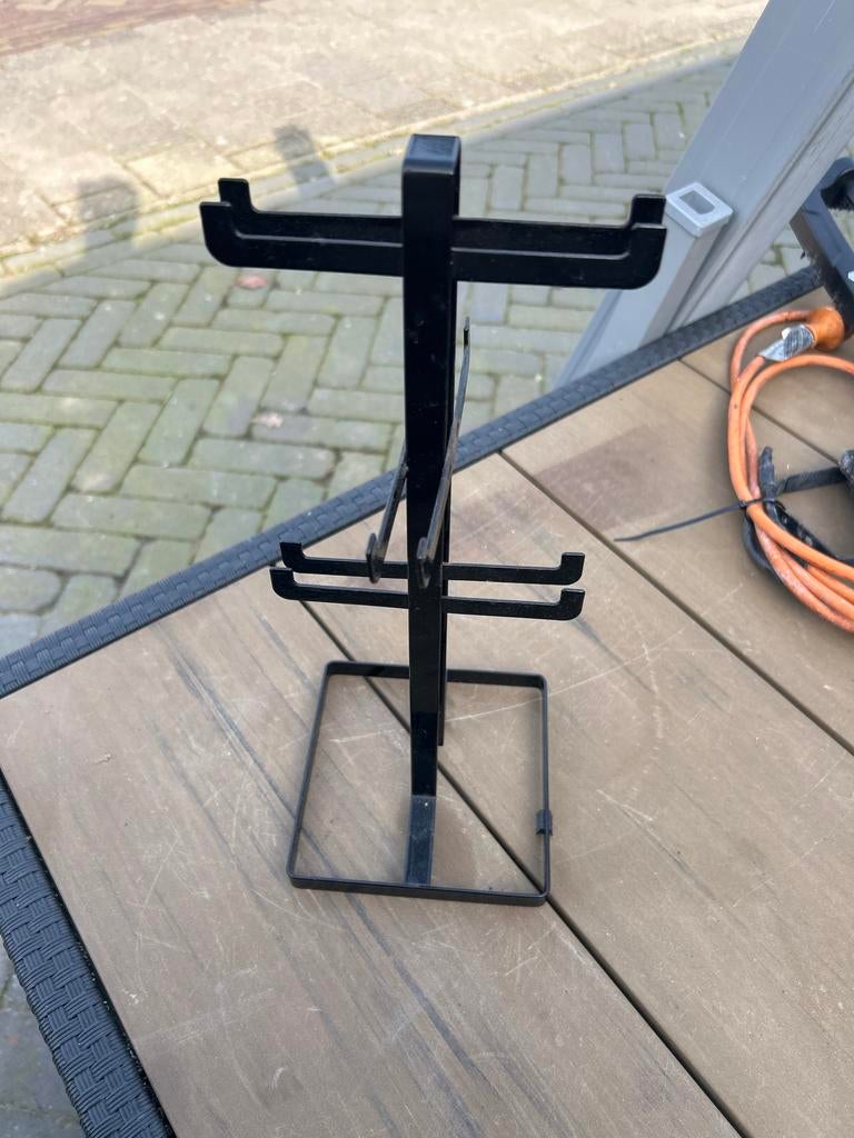 Zwarte metalen kopjeshouder voor 6 kopjes, Huis en Inrichting, Keuken | Keukenbenodigdheden, Ophalen of Verzenden, Gebruikt