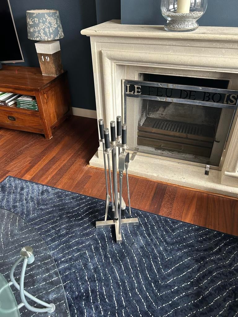 Openhaard scherm en haard set, Huis en Inrichting, Ophalen, Zo goed als nieuw