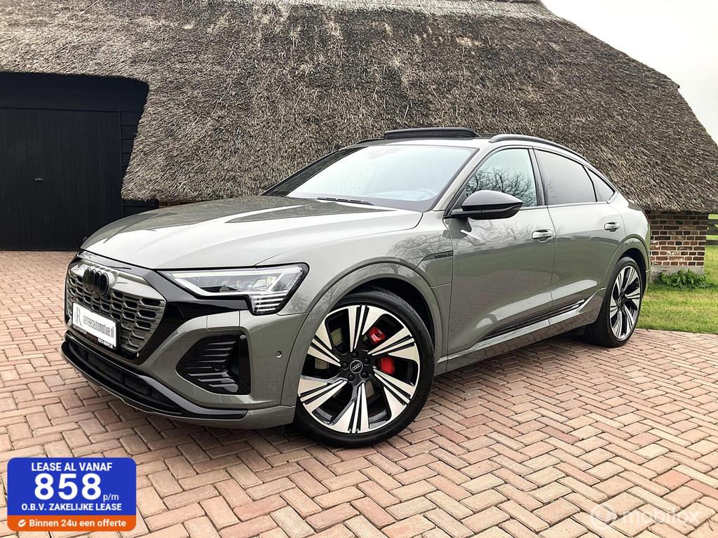 Audi Q8 Sportback e-tron 55 quattro S Edition 115 kWh First, Auto's, Audi, Automaat, Zwart, Q8 e-tron, Leder