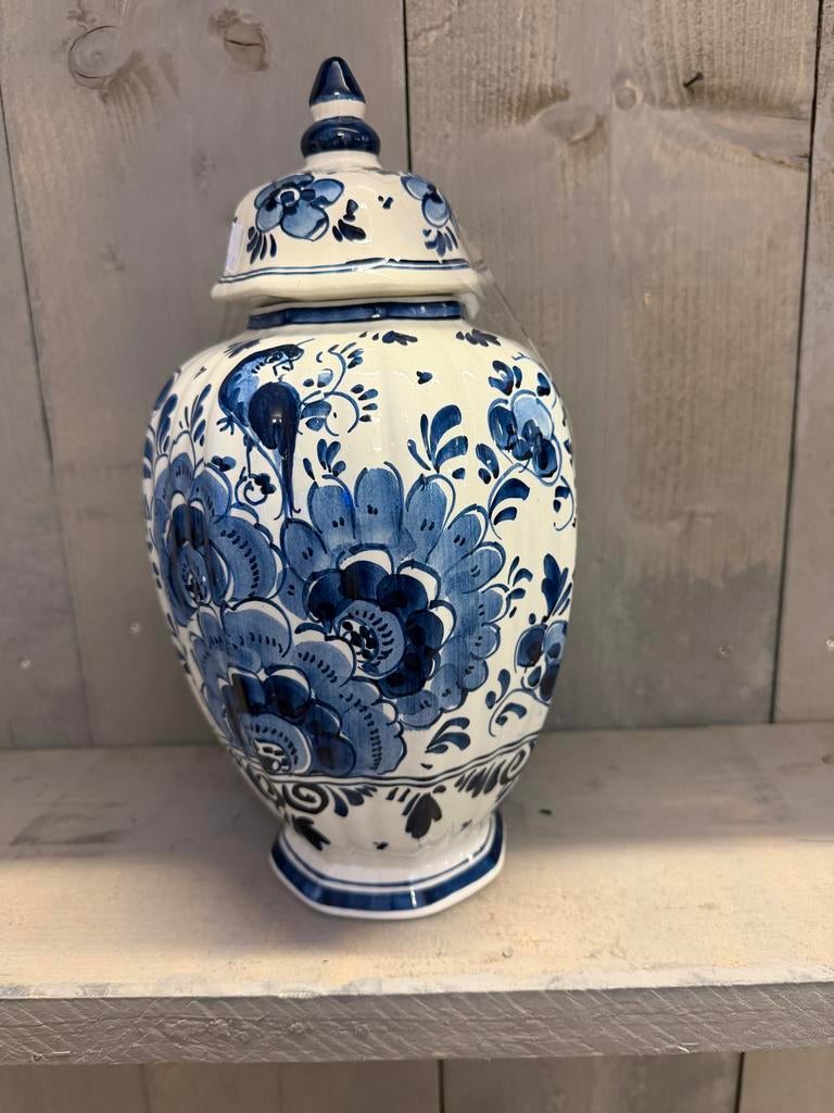 Delfts Blauw Gemberpot met Deksel - Handgeschilderd, Ophalen