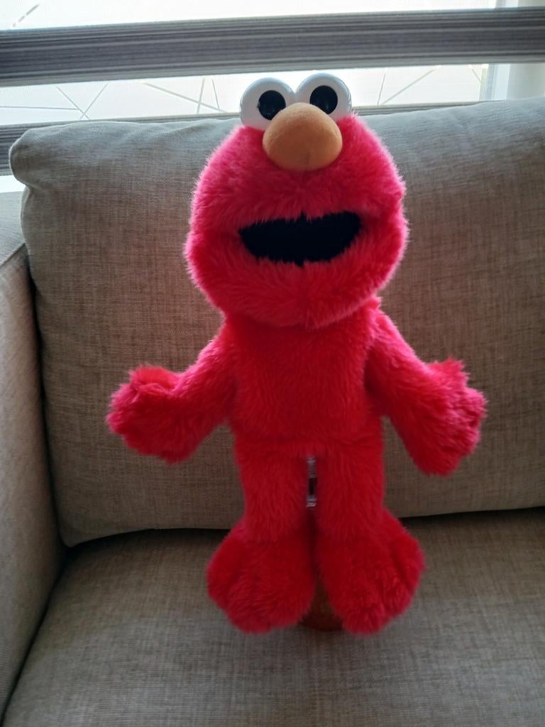 Sesamstraat Elmo Handpop.Merk:Sesamstraat, Kinderen en Baby's, Speelgoed | Knuffels en Pluche, Ophalen of Verzenden, Zo goed als nieuw