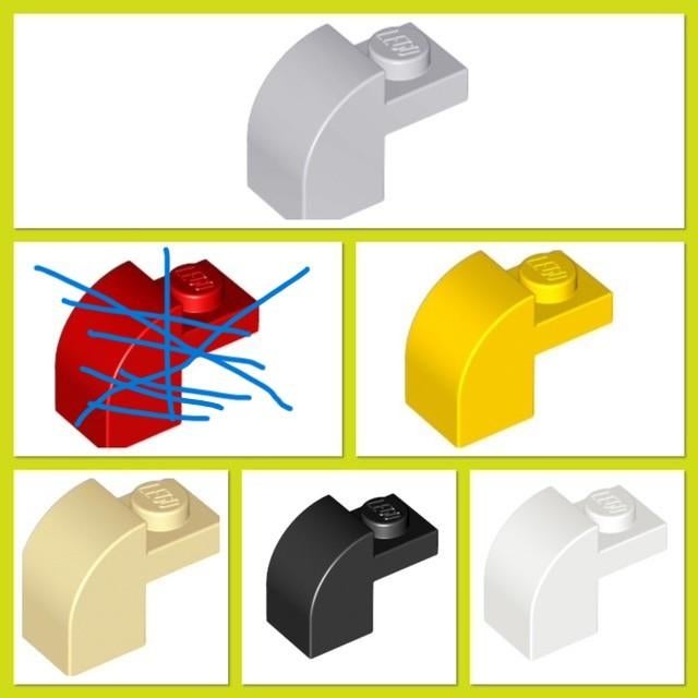 lego 1x1 boogjes in 5 kleuren, meerdere op voorraad, Overige thema's, Lego, Nieuw, Ophalen of Verzenden