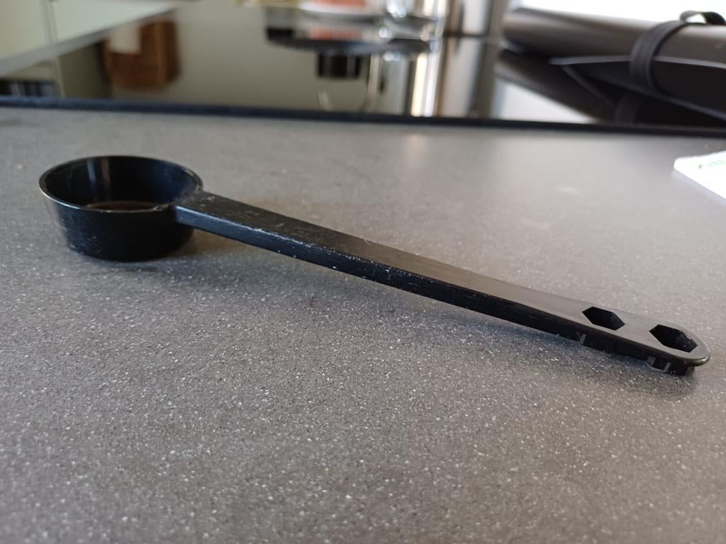 koffieschepje, Ophalen, Gebruikt, Kunststof, Los bestek