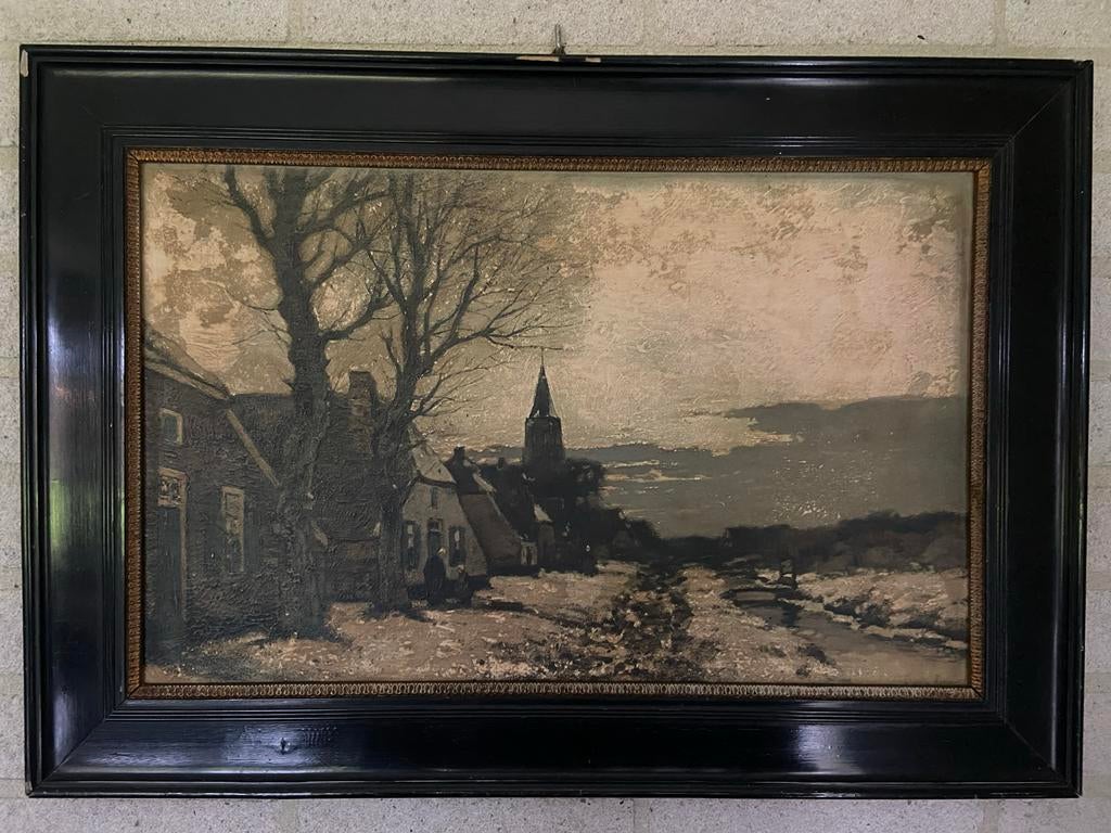 Schilderij Cornelis Kuijpers- Hollands Winterlandschap, Ophalen