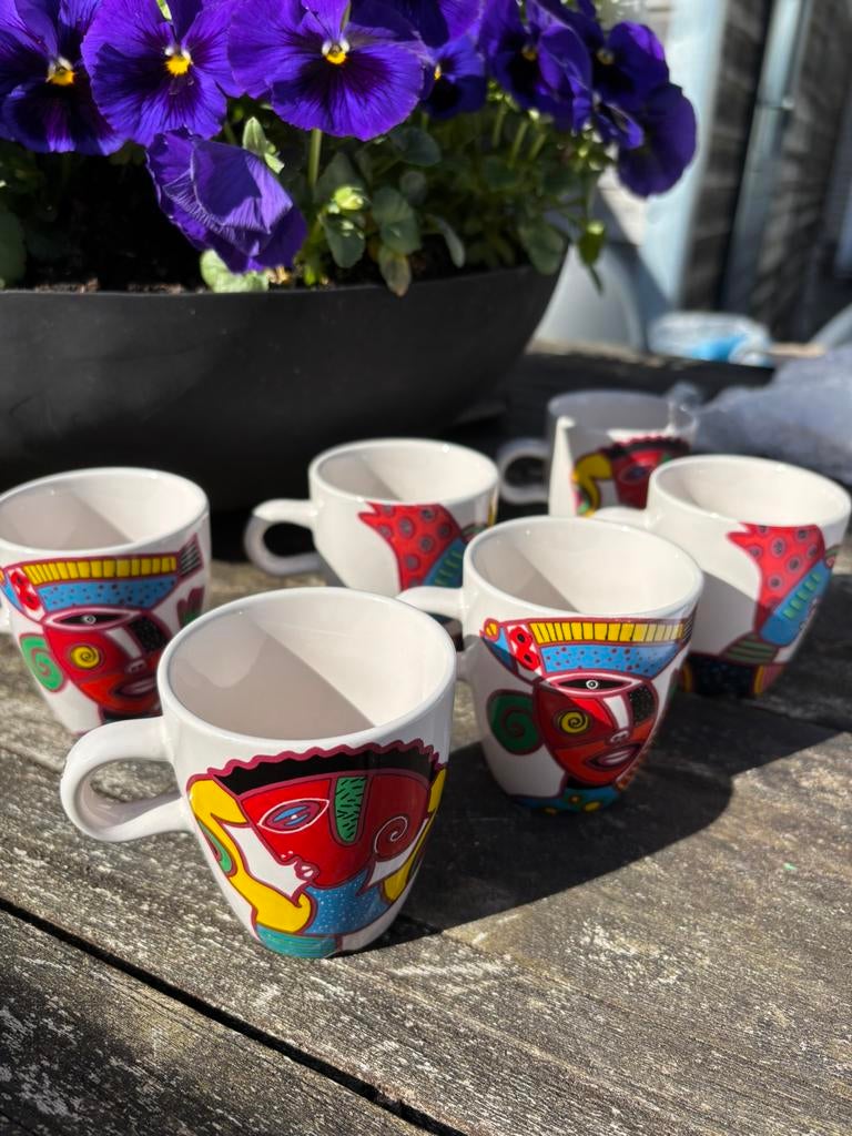 Douwe Egberts 6 mokken Briels DE, Verzenden, Overige stijlen, Kop(pen) en/of Schotel(s)