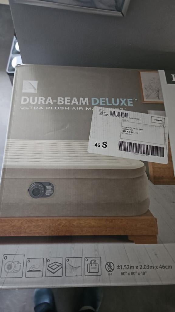 Dura beam deluxe 2 persoonsluchtbed, Ophalen