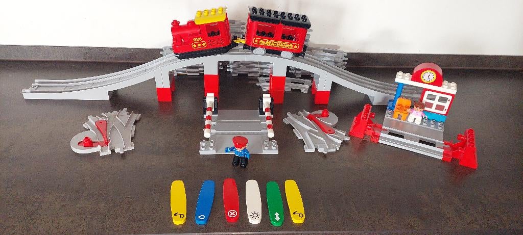 duplo trein app rood (incl brug wissels ), Ophalen of Verzenden, Gebruikt, Duplo