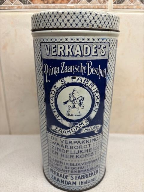 Blikken Beschuitbus Verkade, Antiek en Kunst, Ophalen of Verzenden