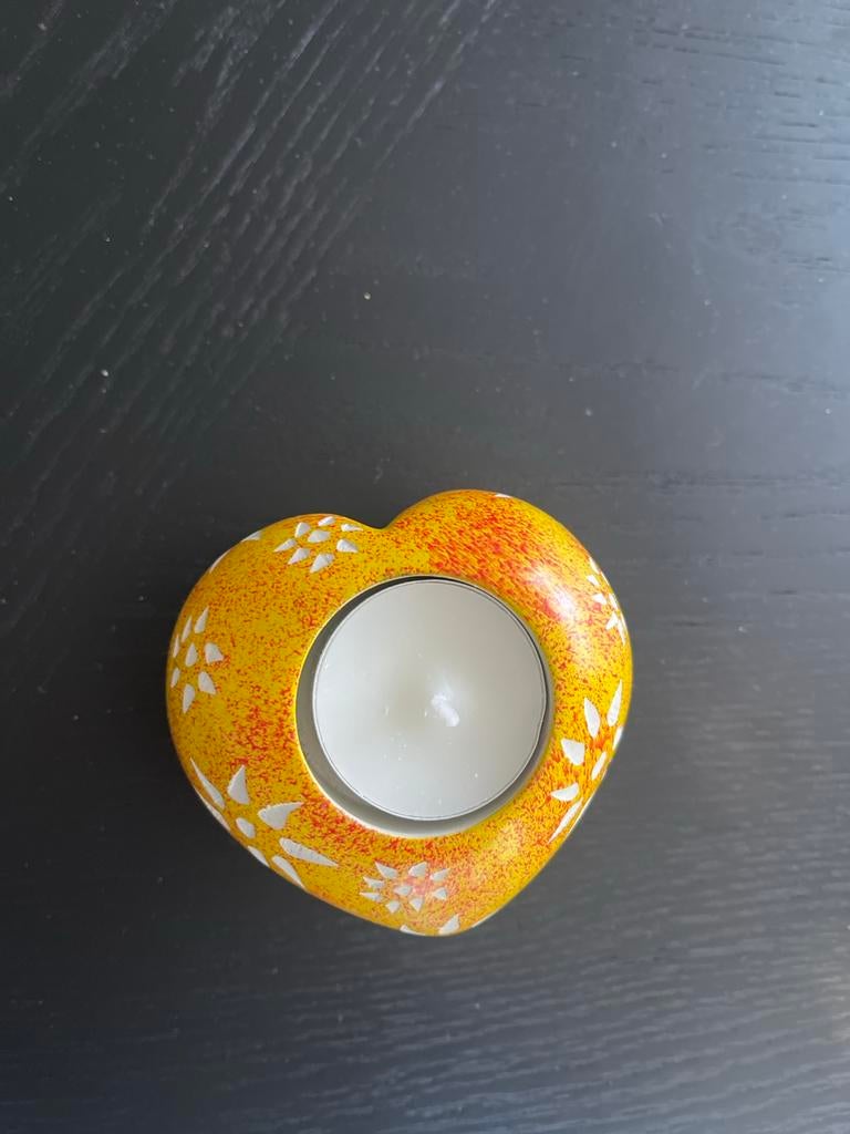 Hartvormig theelichtje van soapstone, Overige materialen, Nieuw, Ophalen of Verzenden, Kandelaar