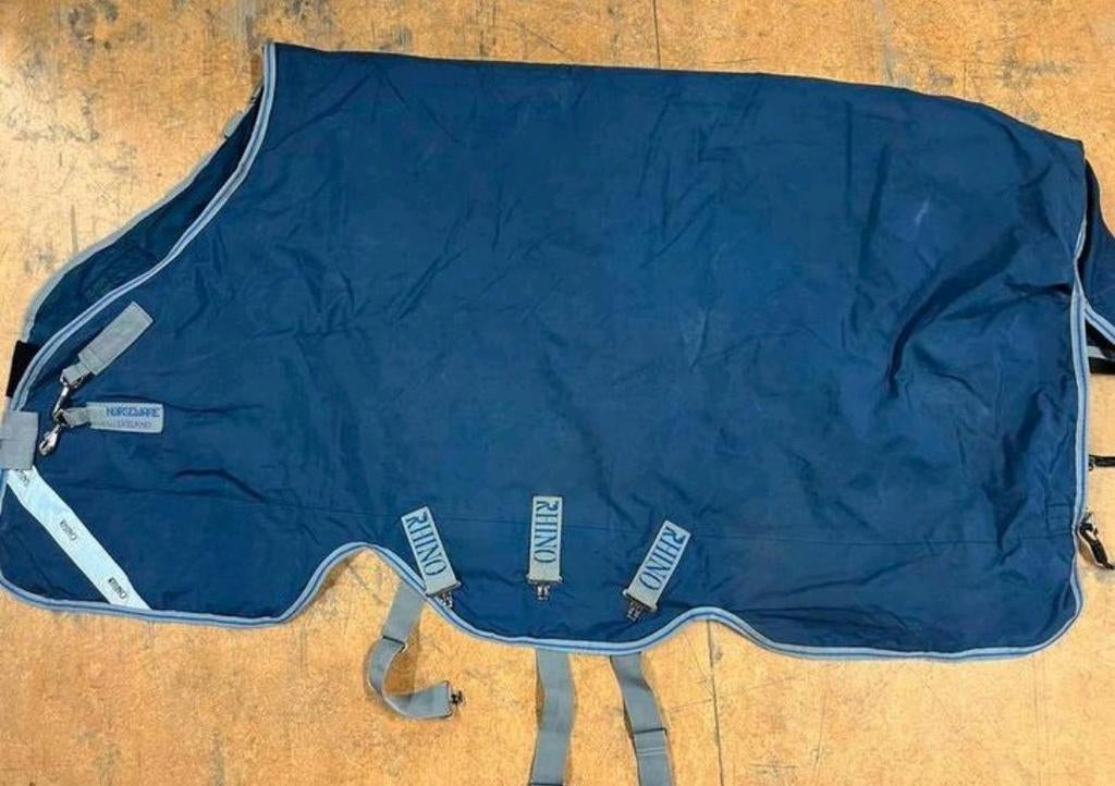 Horseware Rhino Turnout Outdoordeken 100gr, 6'0, Dieren en Toebehoren, Ophalen of Verzenden, Zo goed als nieuw, Horseware, Blauw