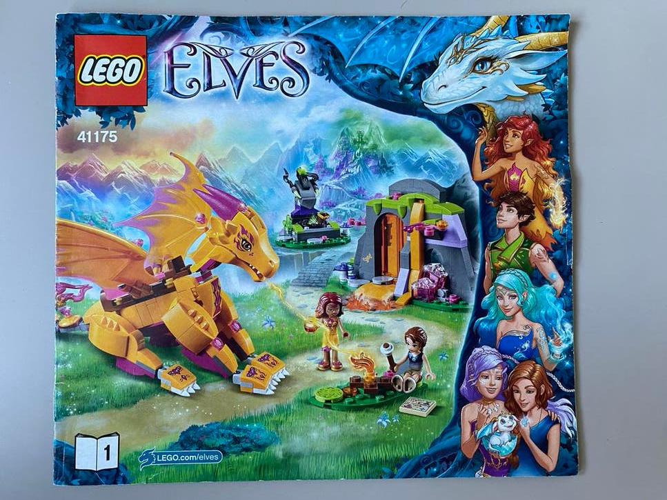 Lego Elves 41175 Draak Fire Dragon’s Lava Cave, Ophalen of Verzenden, Gebruikt, Complete set, Lego