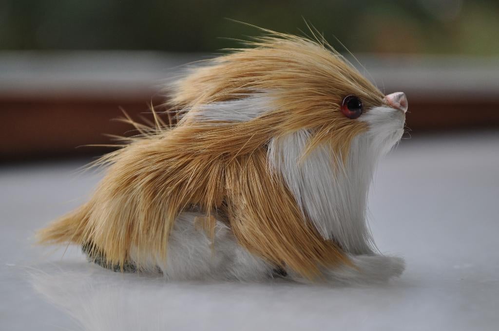 Vintage Miniatuur Langharige Cavia 6 cm, Ophalen of Verzenden, Beeldje of Figuurtje