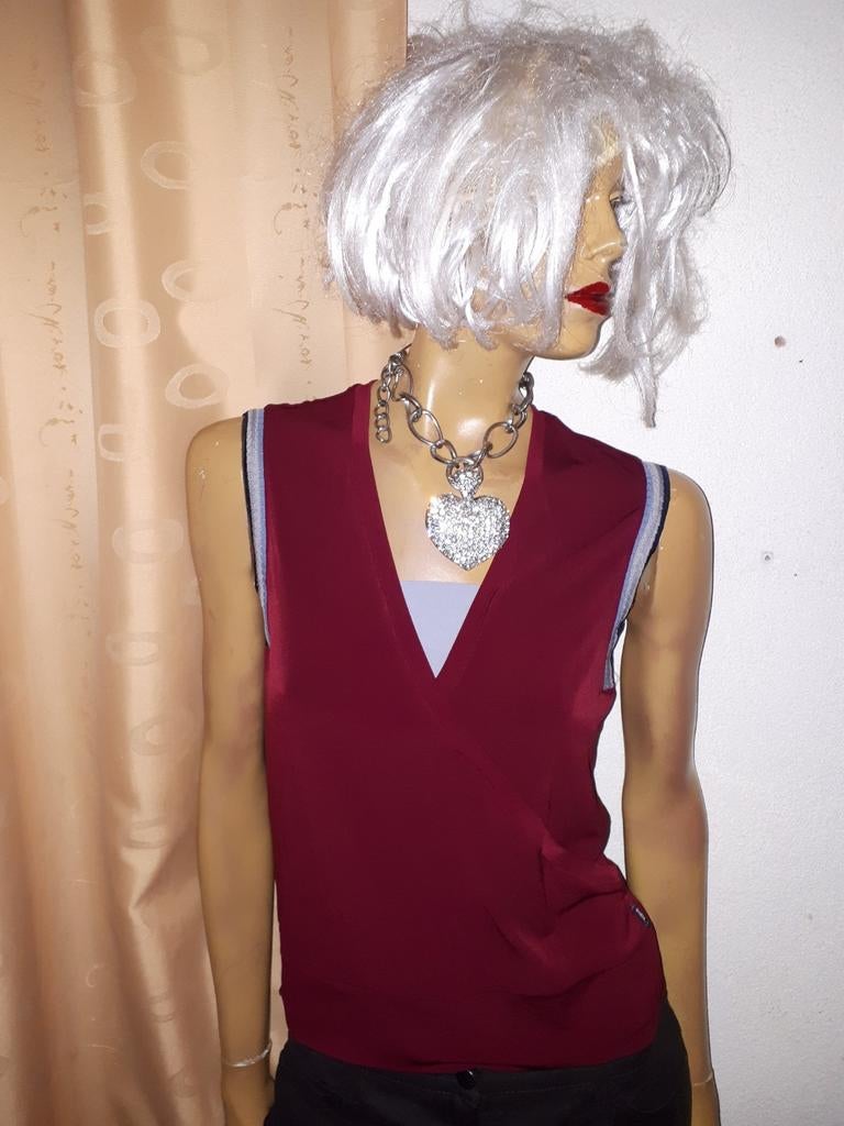 Bordeauxrode top zonder mouwen van didi maat XS zgan, Overige kleuren, Didi, Ophalen of Verzenden, Zo goed als nieuw