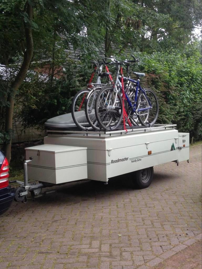 Vouwwagen Roadmaster Family S - Ruime Gezinsvouwwagen, Caravans en Kamperen, Vouwwagens, Aanwezig, Tot en met 6, Groen, Ophalen