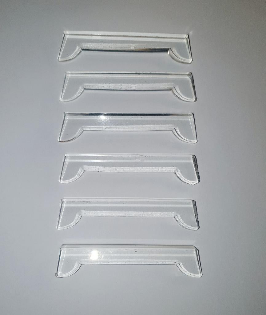 Antieke set messen leggers 6 stuks Materiaal: glas, Ophalen of Verzenden