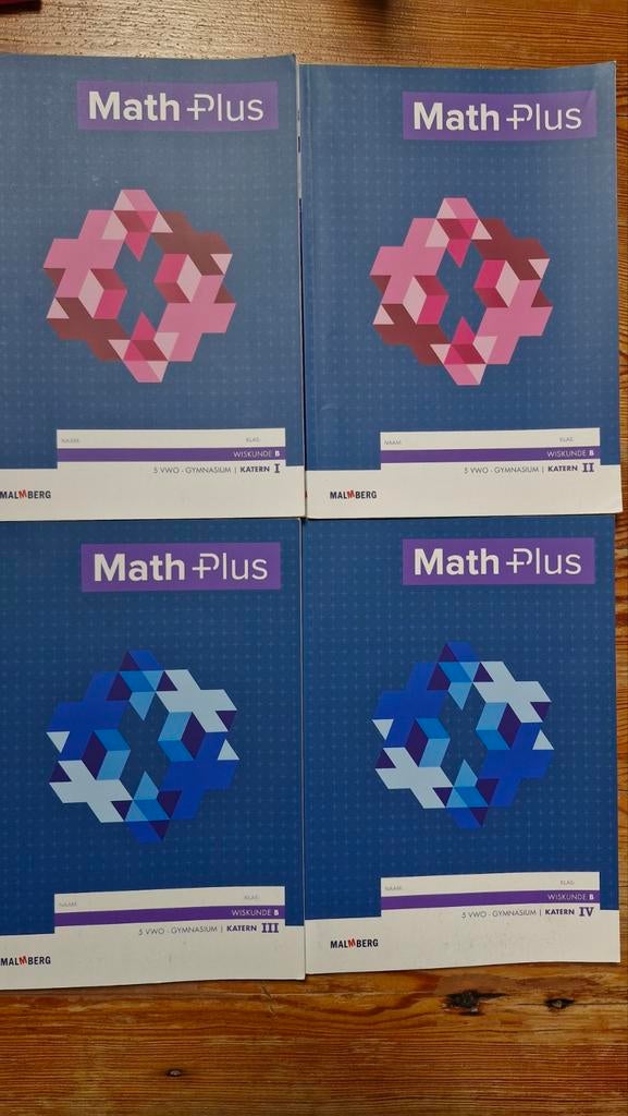 Math Plus Wiskunde B 5 VWO Katernen I, II, III, IV, Boeken, VWO, Malmberg, Ophalen of Verzenden, Zo goed als nieuw