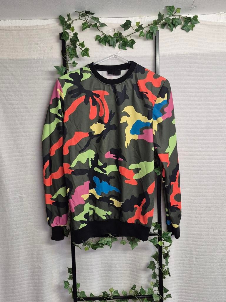 Opvallende Camouflage Trui - Maat L, Ophalen of Verzenden