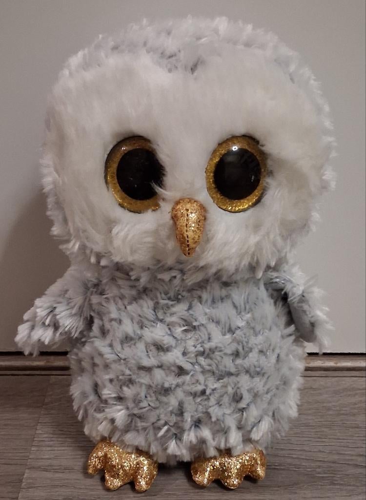 Ty beanie boo uil Owlette 24 cm, Ophalen of Verzenden, Zo goed als nieuw, Overige typen