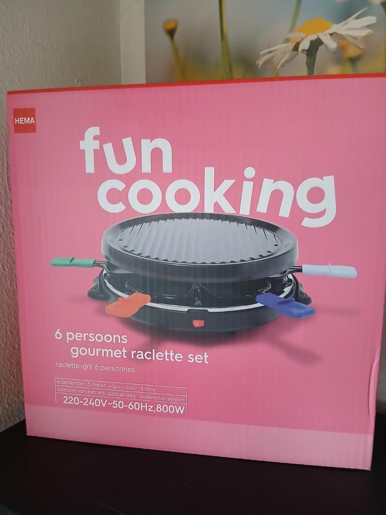 Hema gourmet raclette set voor 6 personen, Ophalen