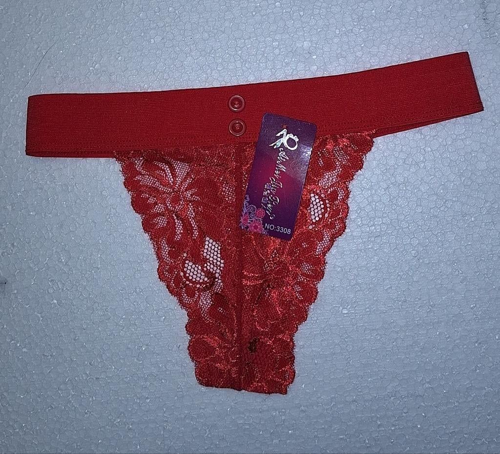 Sexy nieuwe elastische rode string maat S (34/36), Verzenden, Rood, String