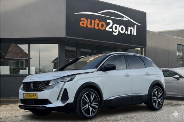 Peugeot 3008 1.6 GT-LINE HYBRID 225 BLUE AUT8 LEDER NAVI CAM, Euro 6, 4 cilinders, Wit, Origineel Nederlands
