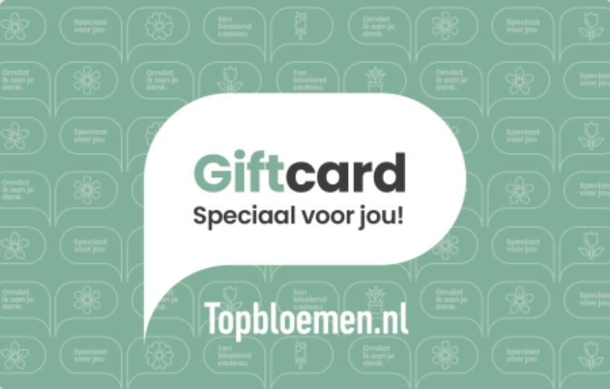 Topbloemen giftcard twv €26,95 voor €20,-, Tickets en Kaartjes, Kortingen en Cadeaubonnen, Eén persoon, Cadeaubon