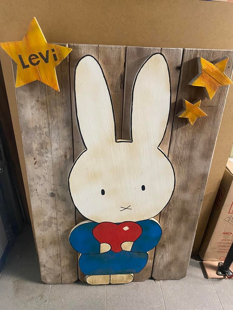 Geboortebord Nijntje gratis, Kinderen en Baby's, Kraamcadeaus en Geboorteborden, Ophalen, Gebruikt, Geboortebord