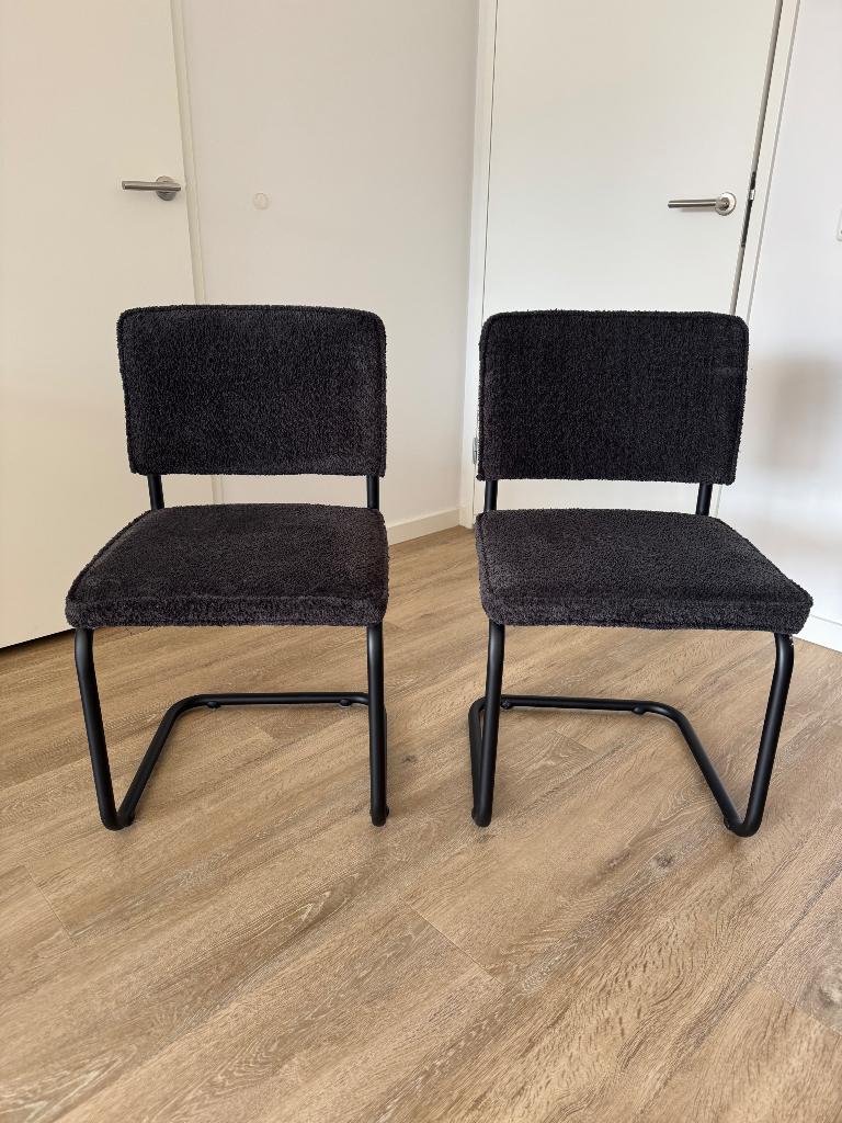 Zuiver Ridge Soft Eetkamerstoelen, Ophalen, Gebruikt, Twee, Zwart