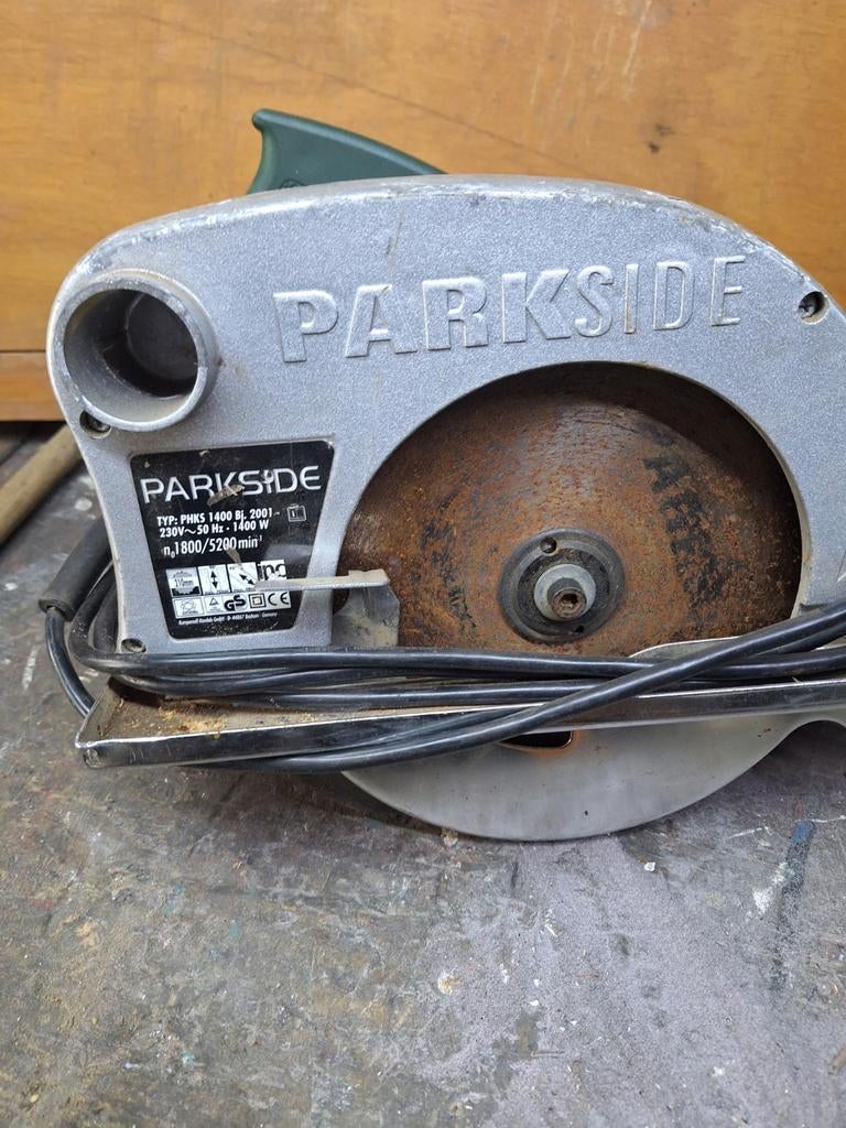 Parkside cirkelzaag, Gebruikt, Cirkelzaag, Ophalen of Verzenden, 30 tot 70 mm