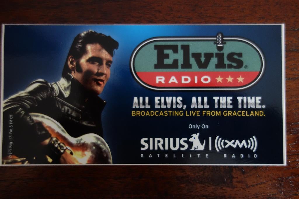 Kaart Elvis Presley Radio Sirius Memphis, Ophalen of Verzenden, Nieuw, Foto of Kaart